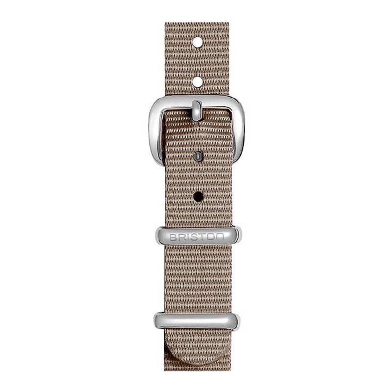 Taupe NATO Strap 12mm, Length 230mm, Steel Buckle - Briston