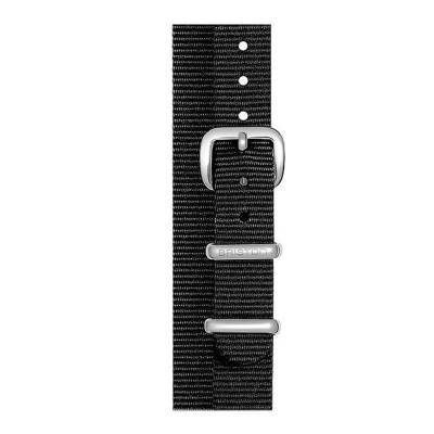 Black NATO Strap 12mm, Length 390mm, Steel Buckle - Briston
