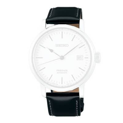 Leather Black Watch Strap 20mm L0LA011J0 - Seiko
