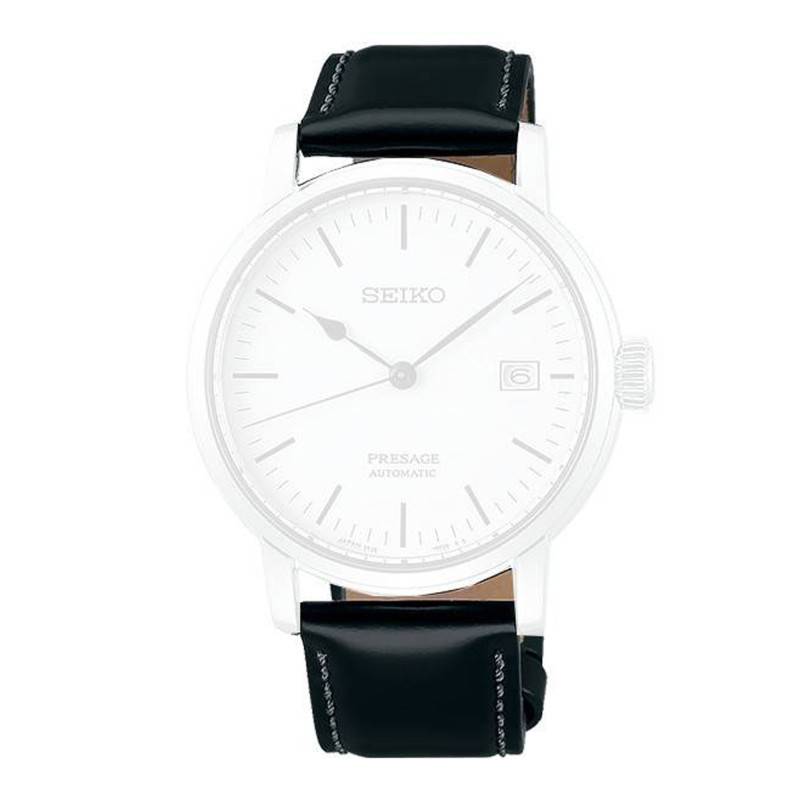 Leather Black Watch Strap 20mm L0LA011J0 - Seiko