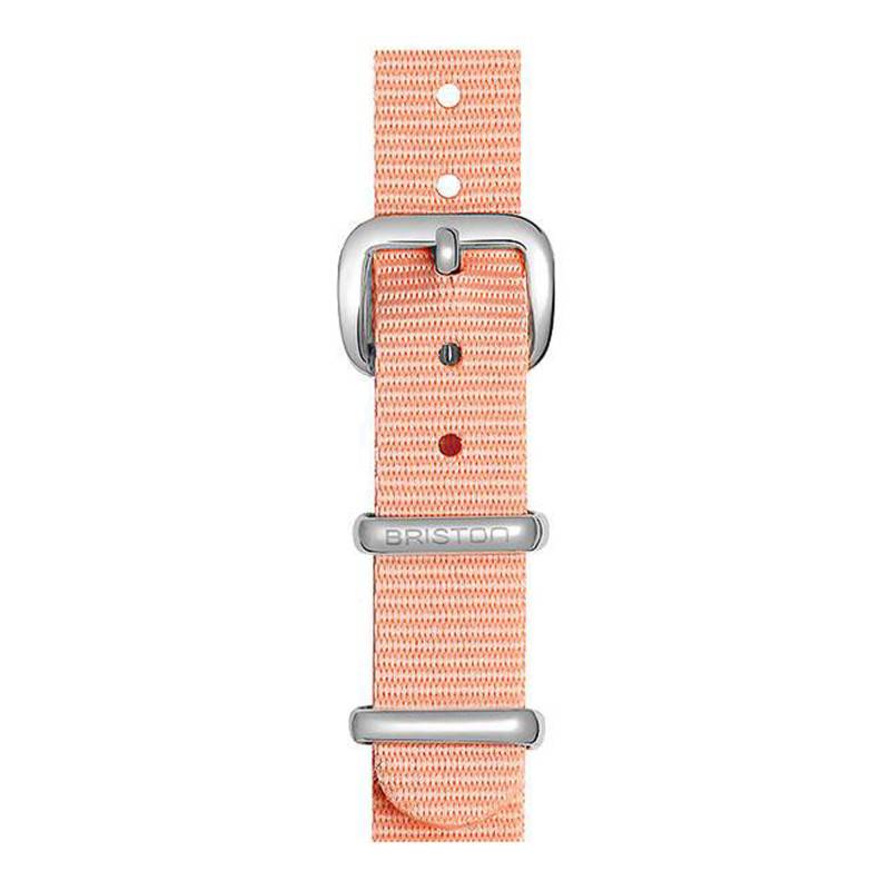 Powder Pink NATO Strap 12mm, Length 230mm, Steel Buckle - Briston