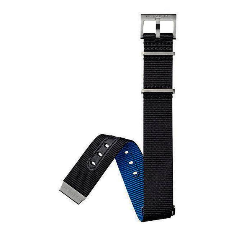 Black Blue 20mm Khaki Navy Nato Watch Strap H694823101 - Hamilton