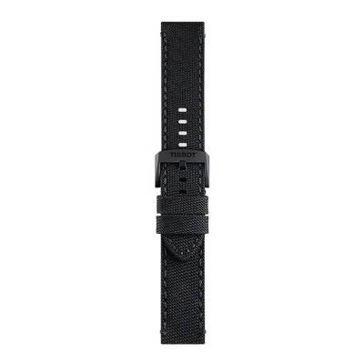 Official Tissot Black Fabric Watch Strap 22 mm T852044936 - Tissot