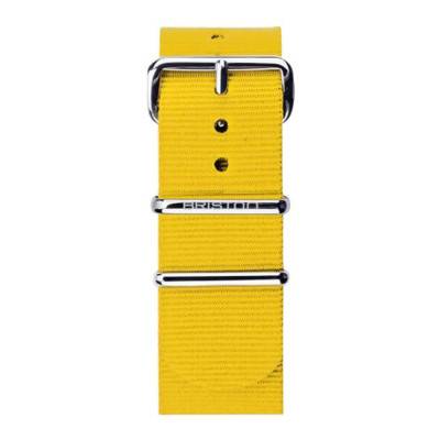 Bracelet Nato 20mm Jaune, Longueur 245mm, boucle acier - Briston