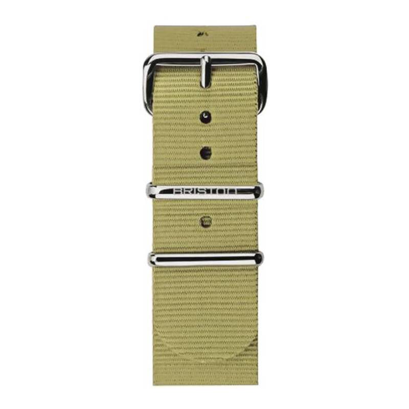 Khaki 20mm NATO Watch Strap, Length 245mm, Steel Buckle - Briston