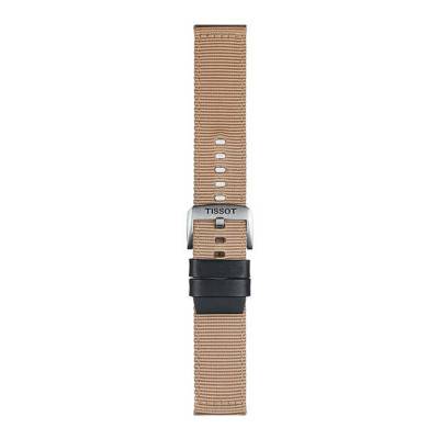 Official Tissot Beige Fabric Watch Strap 22 mm T852046752 - Tissot