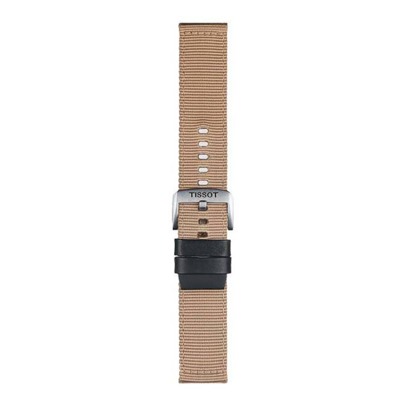 Official Tissot Beige Fabric Watch Strap 22 mm T852046752 - Tissot