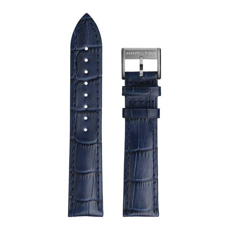 Jazzmaster Blue Leather Watch Strap H690425104 - Hamilton