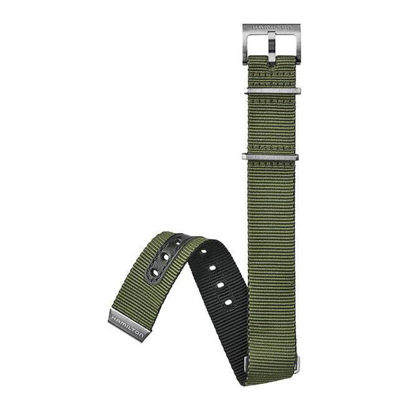 Khaki Navy Nato Black Green 20mm H690823108 Watch Strap - Hamilton
