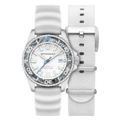 Spinnaker Tesei Forged Carbon Automatic Limited Edition White Steel Watch SP-5143-01 - Spinnaker