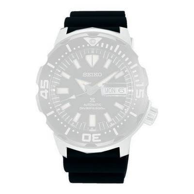 Black Silicone 20mm Watch Strap R02C011J0 - Seiko
