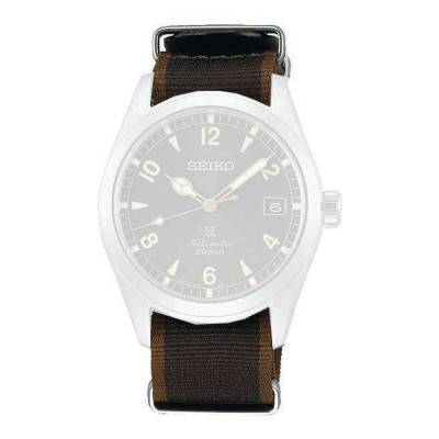 Brown Textile Watch Strap 20mm L0M9011J0 - Seiko