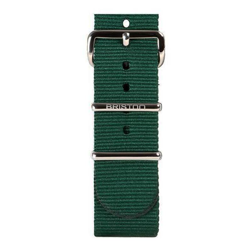 British Green NATO Strap 20mm, 245mm Length, Steel Buckle - Briston