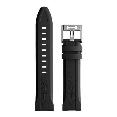 Khaki Navy Black Rubber Watch Strap H691825100 - Hamilton