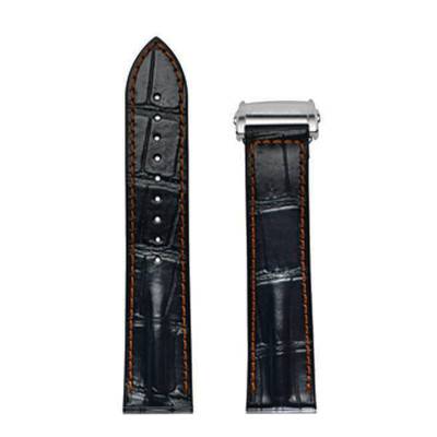 Rail Road Black Leather Watch Strap H690405100 - Hamilton