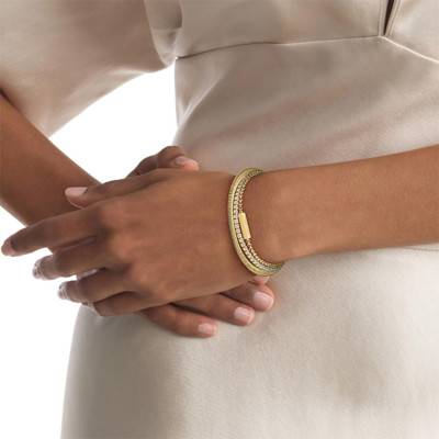 Gold-Tone Steel Timeless Bracelet Trio, 17 cm Length - Calvin Klein
