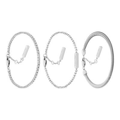 Trio de Bracelets Timeless en Acier, Longueur 17 cm - Calvin Klein