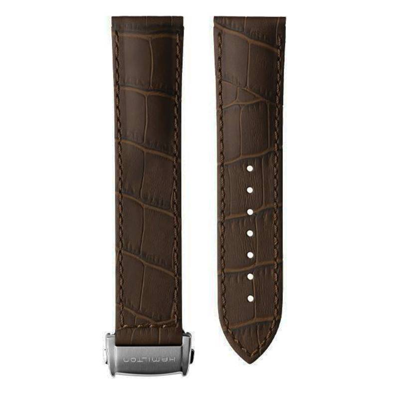 Jazzmaster Brown Leather Watch Strap H690325124 - Hamilton