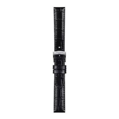 Official Tissot Black Leather Watch Strap 15 mm T852043622 - Tissot