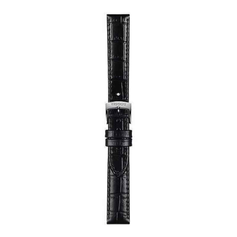 Official Tissot Black Leather Watch Strap 15 mm T852043622 - Tissot