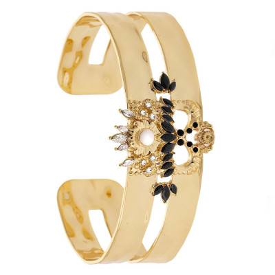 Bracelet Frozen Doré, Pierres & Strass, Longueur ajustable - Hipanema