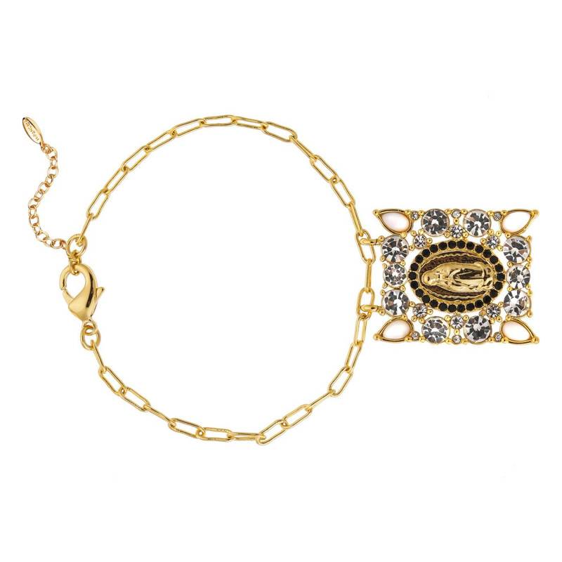 Magdalena Gold-Toned & Stone and Resin Bracelet, Length 16.5 cm to 21.5 cm - Hipanema