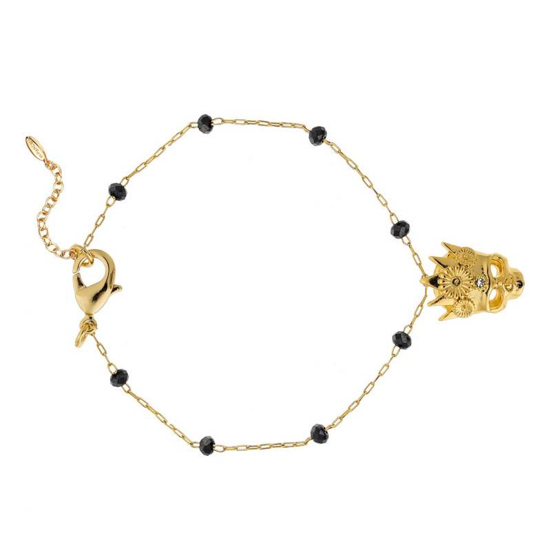 Gold-Tone & Stone Ghosttown Bracelet, Length 16.5 cm to 21.5 cm - Hipanema