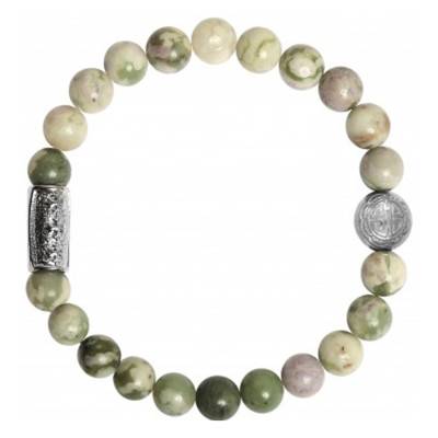 Silver Peace Jade Bracelet - Lauren Steven