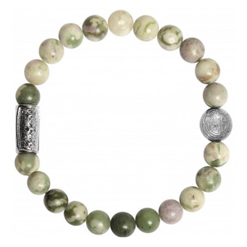 Silver Peace Jade Bracelet - Lauren Steven