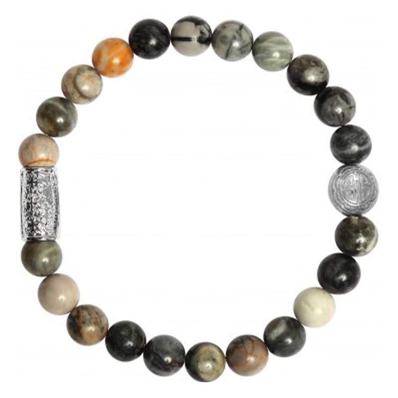 Silver & Picasso Stone Bracelet - Lauren Steven