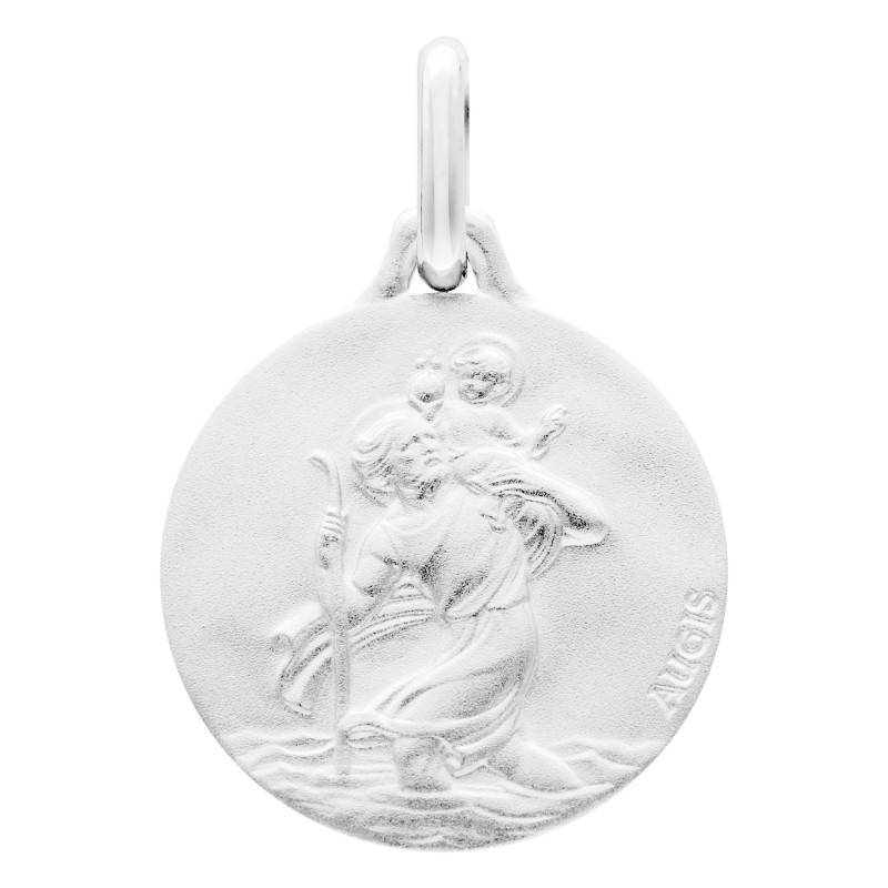 925/1000 Silver Saint Christopher Medal, 18 mm Diameter - Augis