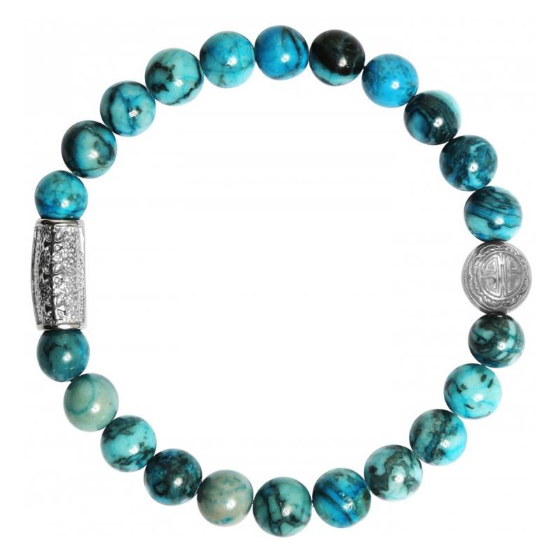 Silver Blue Mapstone Bracelet - Lauren Steven
