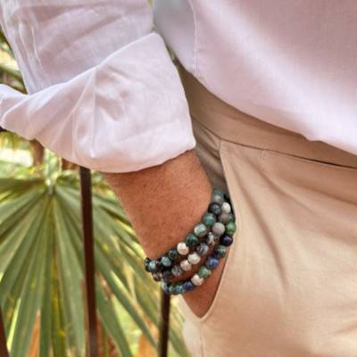 Silver Chrysocolla Bracelet - Lauren Steven
