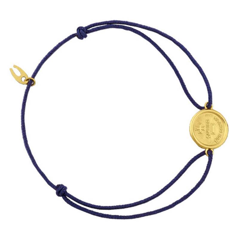 L'Originale Love Medal Cord Bracelet in 750 Yellow Gold - Augis
