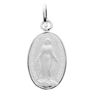 Médaille Vierge Miraculeuse Ovale en Argent 925 - Emanessence