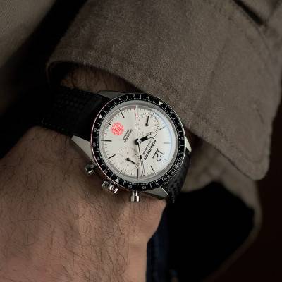 1956 White Chronograph Watch - Echo/Neutra