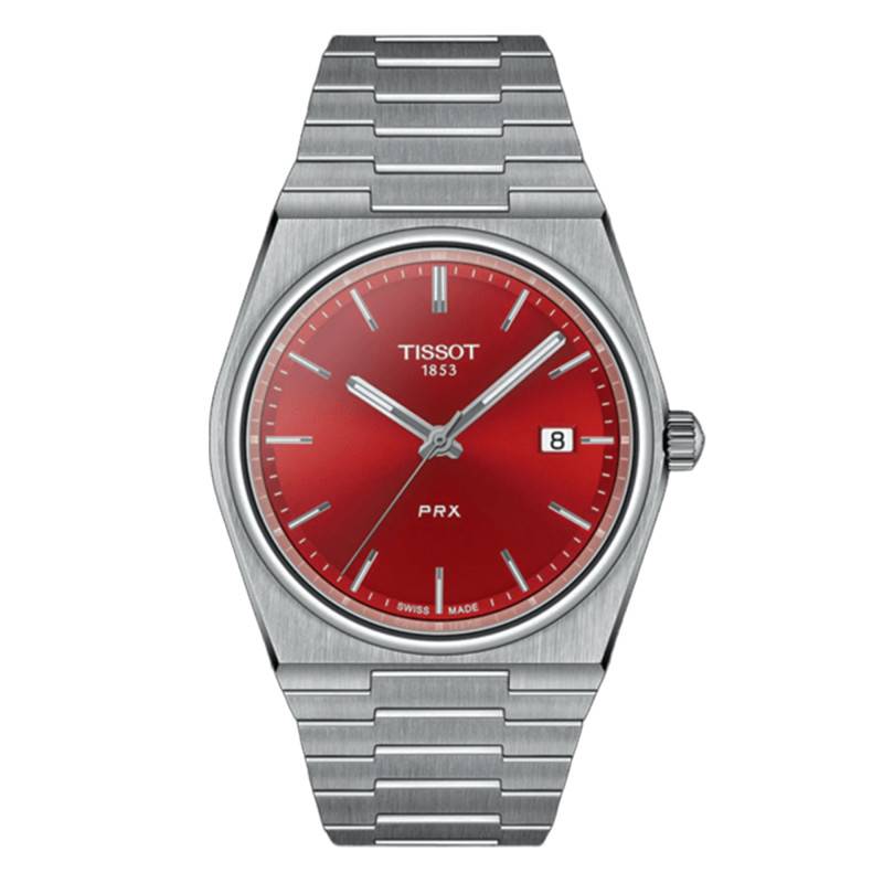 Red 40mm PRX Quartz Watch T1374101142100 - Tissot