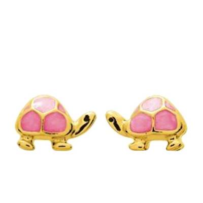 Yellow Gold Turtle Stud Earrings - Emanessence