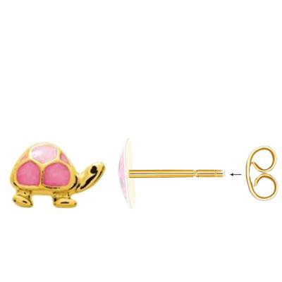 Yellow Gold Turtle Stud Earrings - Emanessence