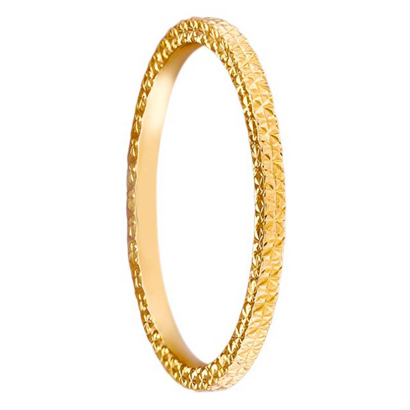 750 Yellow Gold Diamond Comfort Wedding Ring, Width 1.50 mm - Ponce