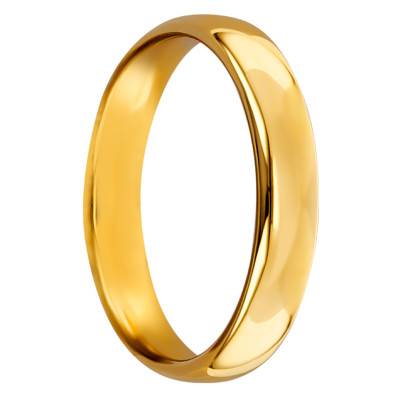 Alliance Jonc Parisien en Or Jaune 750, Largeur 4,50 mm - Ponce