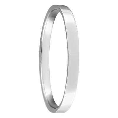 Alliance Ruban Standard en Or Blanc 750, Largeur 2,50 mm - Ponce