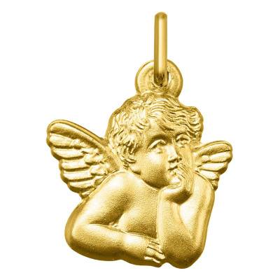 750/1000 Yellow Gold Angel Silhouette Pendant - Argyor