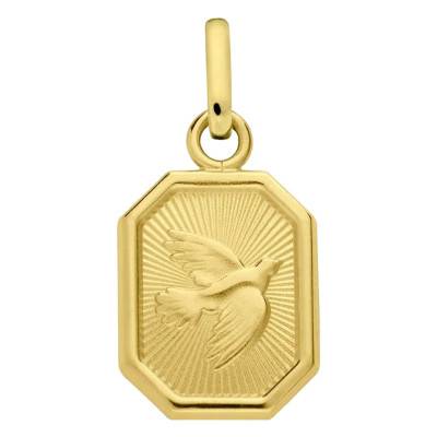 750/1000 Yellow Gold Mini Octagonal Dove Medal - Augis