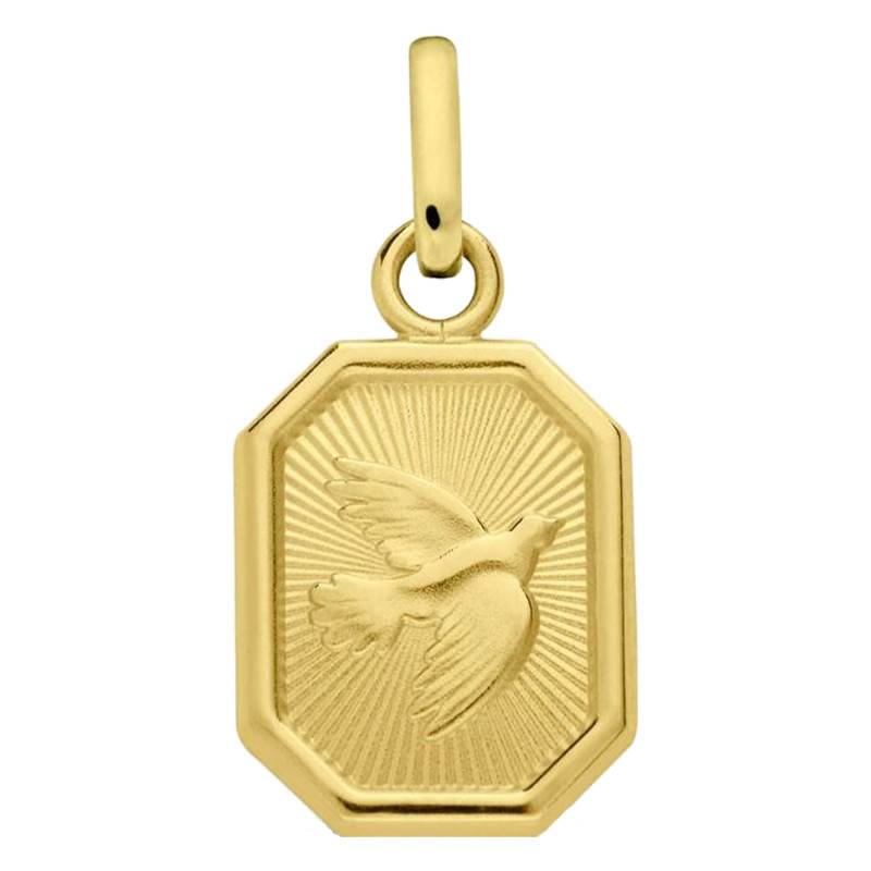 750/1000 Yellow Gold Mini Octagonal Dove Medal - Augis