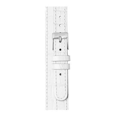 Bracelet Cuir Luxury Double tour 2 Brins 12mm Blanc, Boucle Acier - Briston