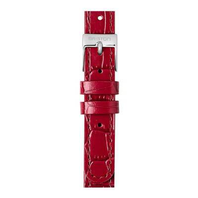 Bracelet Cuir 12 mm Bordeaux, Longueur 180 mm, Boucle argentée - Briston