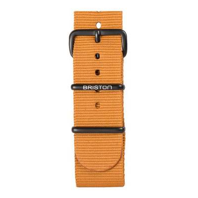 Bracelet Nato 20mm Noisette, Longueur 245mm, boucle PVD black - Briston