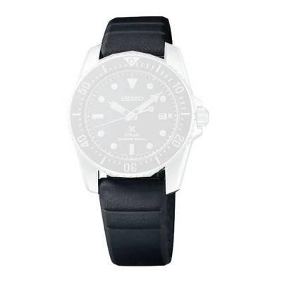 Black Silicone 20mm Watch Strap R03S011J0 - Seiko