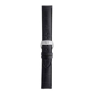 Official Tissot Black Leather Watch Strap 19mm T852013405 - Tissot